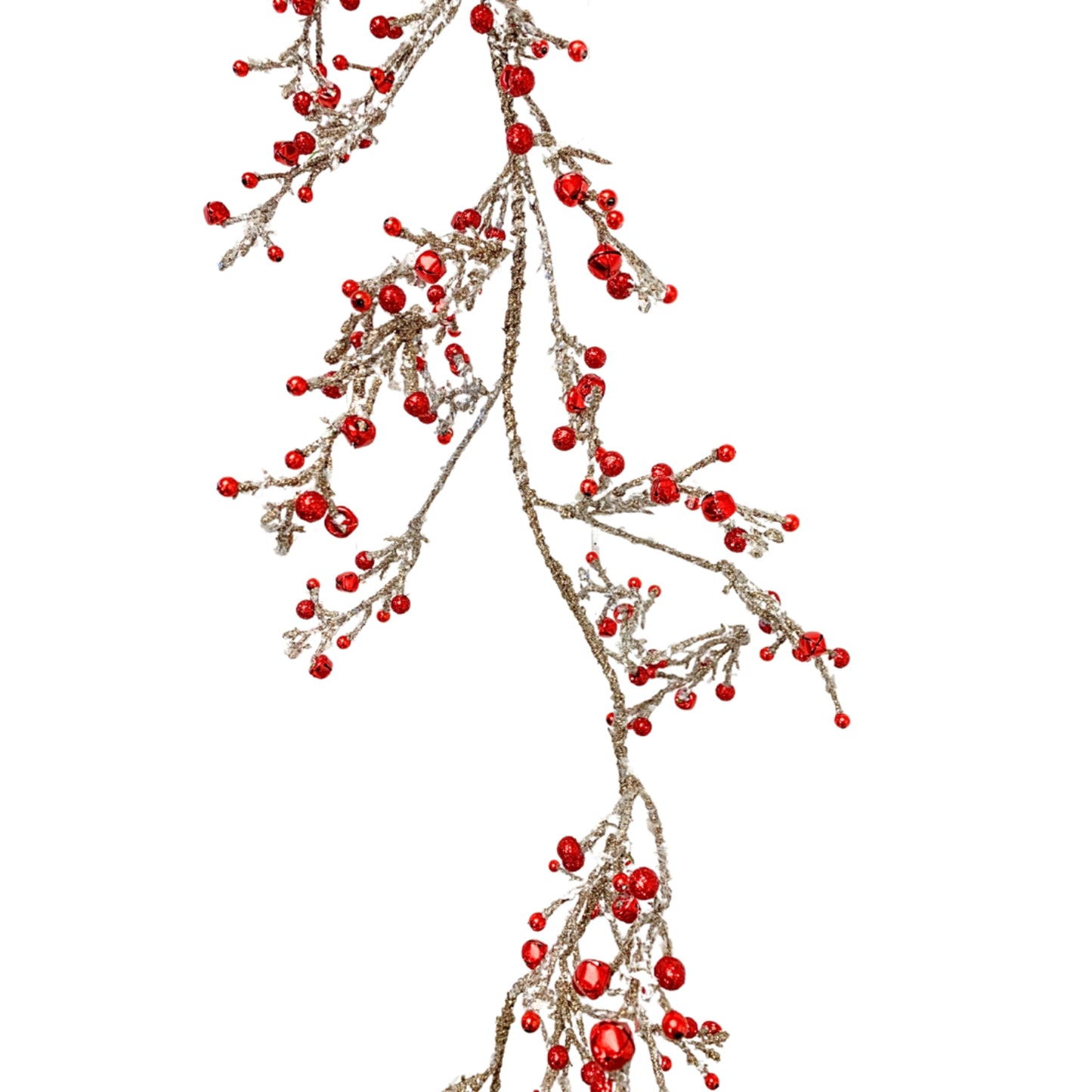 Glamorous Glitter Berry Ball Twig Garland 48” |KS