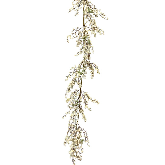 Cream/Green Berry Mix Garland 60” |KS