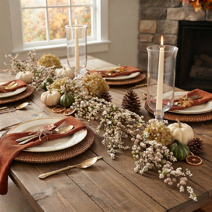 Cream/Green Berry Mix Garland 60" | KS