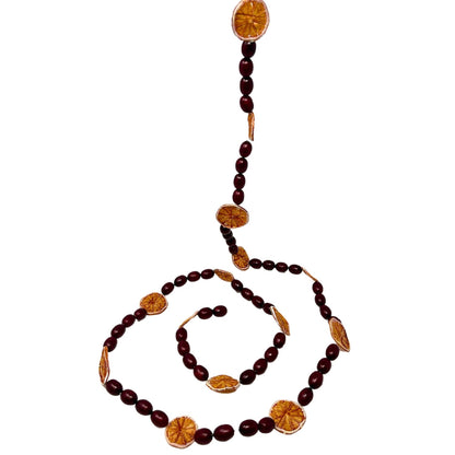 Orange Slice Berry Garland - Orange/Red 72” | QP