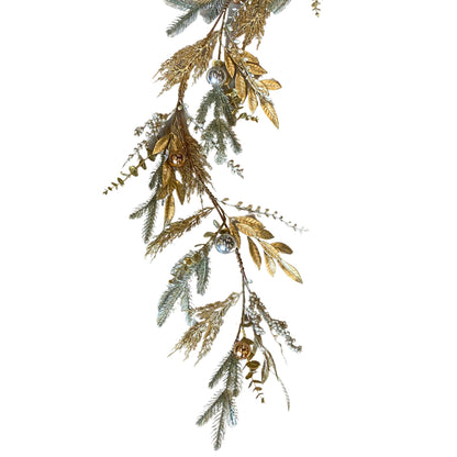 Elevated Décor Metallic Pine/Ball Garland 60" | KS