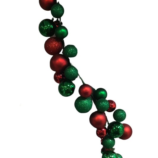 70.8'' Christmas Balls Garland (Red And Emerald) | LC