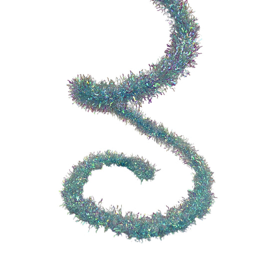 Iridescent Tinsel Garland 6' - Turquoise |KS