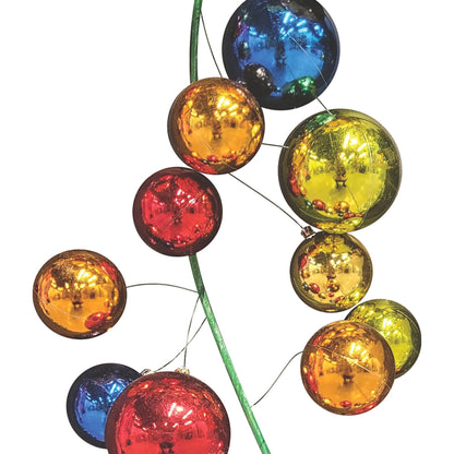Colorful Ball Garland (Red, Orange, Apple, Gold, Blue) 70.8” | LC