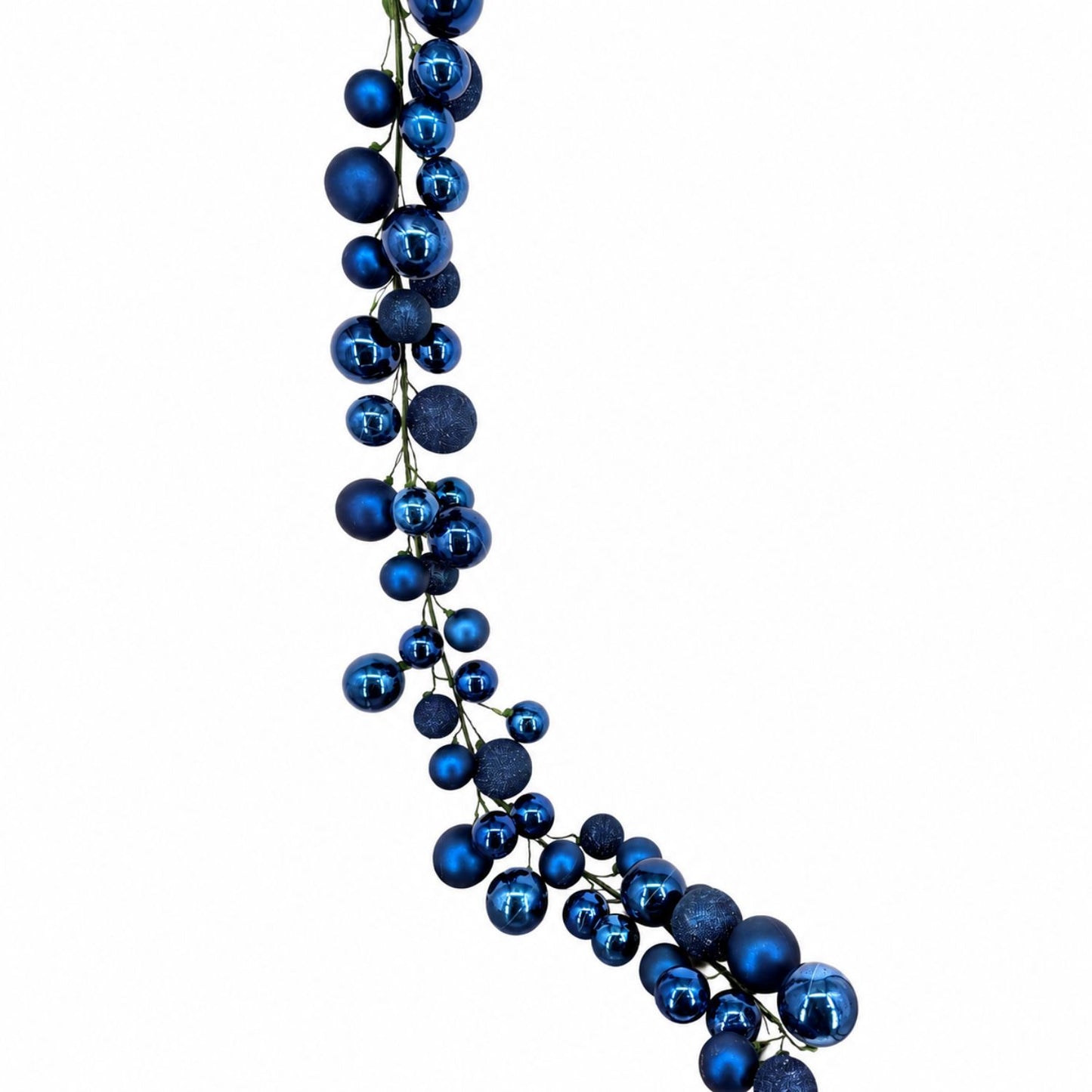 70.8" Ball Garland Navy Mix w/ 70mm - 100mm Balls | LC