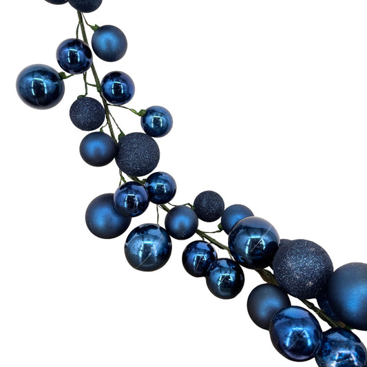 70.8" Ball Garland Navy Mix w/ 70mm - 100mm Balls | LC