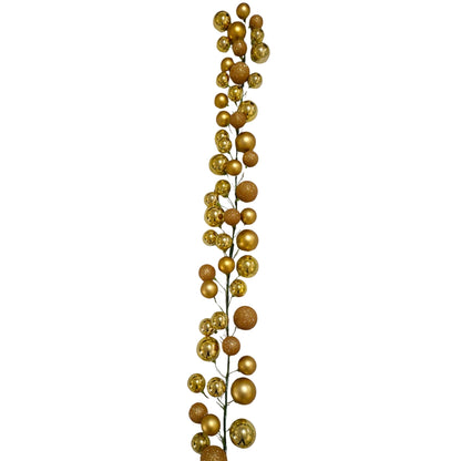 70.8" Ball Garland Gold Mix w/ 100mm - 150mm Balls | LC