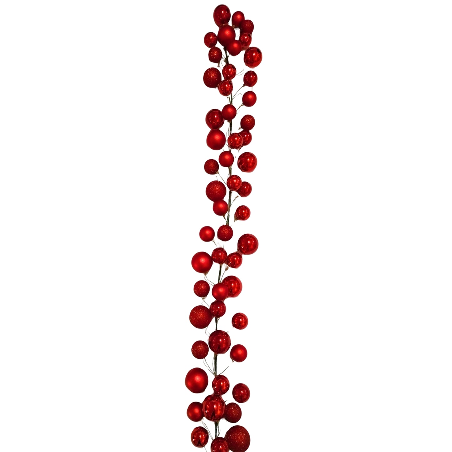 70.8" Ball Garland Blood Red Mix w/ 100mm - 150mm Balls | LC