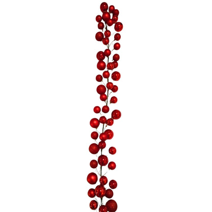 70.8" Ball Garland Blood Red Mix w/ 100mm - 150mm Balls | LC