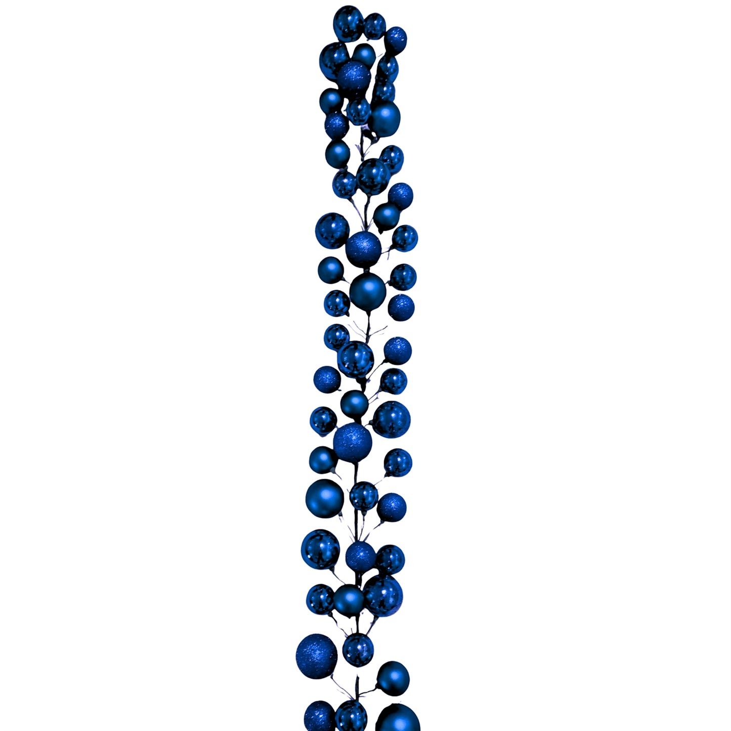 70.8" Ball Garland Navy Mix w/ 100mm - 150mm | LC
