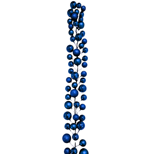 70.8" Ball Garland Navy Mix w/ 100mm - 150mm | LC