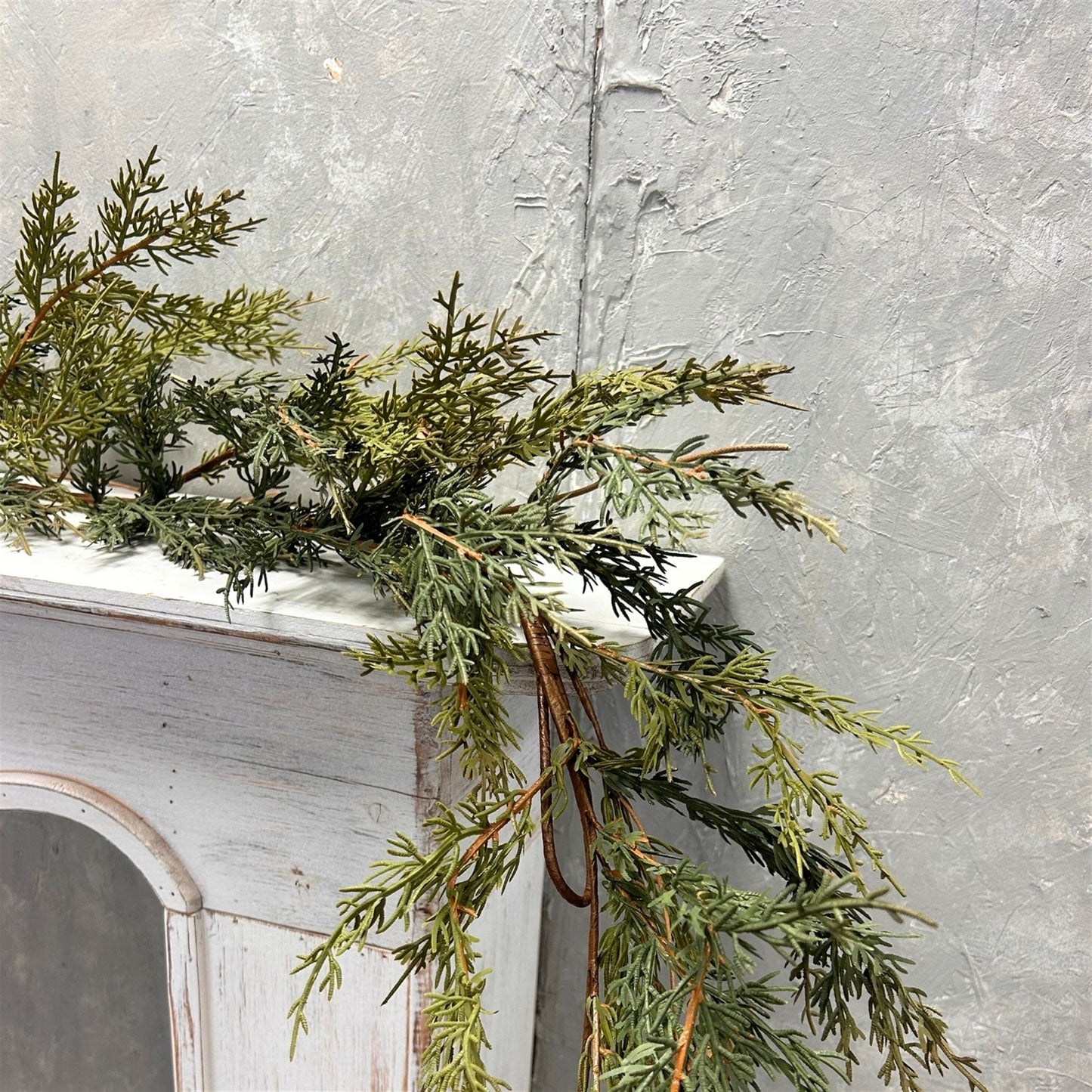 Real Touch Cypress Garland w/ Mini Cones 72" | YS