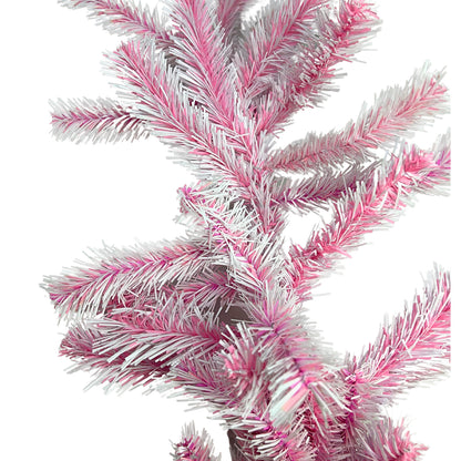 6'X12” Unlit Pink And White Garland With 144 Tips | HT