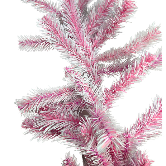 6'X12” Unlit Pink And White Garland With 144 Tips | HT
