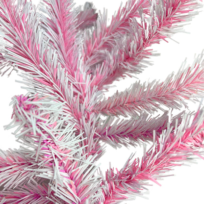 6'X12” Unlit Pink And White Garland With 144 Tips | HT