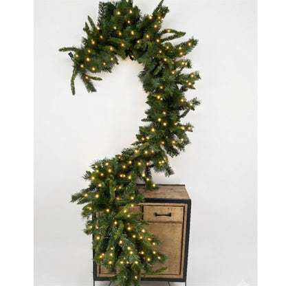 18" x 9' Mixed Pine Garland 320T w/ 150 LED lights | HT