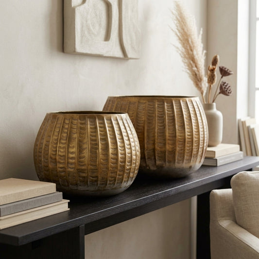 Embossed Metal Planters | DCH22