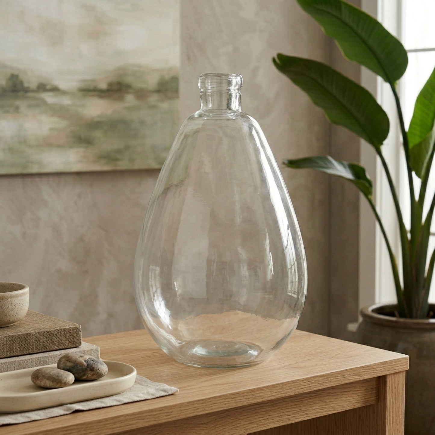 Joliette Organic Formed Glass Vase 16" x 10" | DCH22