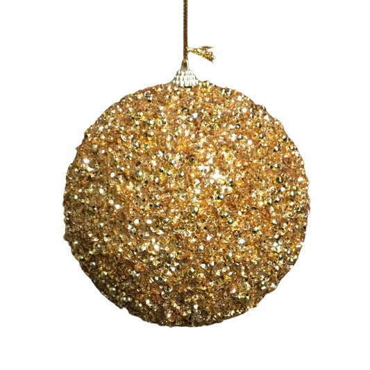 5.5" Dazzling Sequin/Bead Ball-Gold | YK