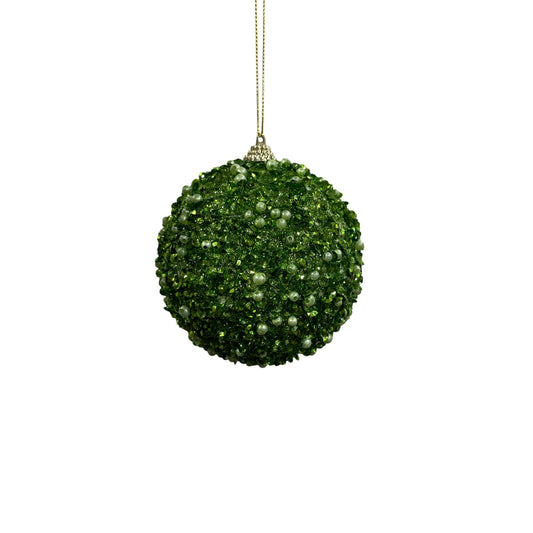 5.5" Dazzling Sequin/Bead Ball-Light Green | YK