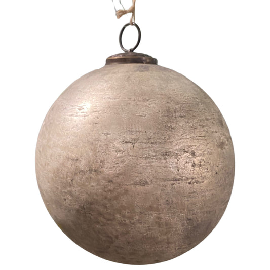 Matte Earthen Pearl Textured Glass Ball 6" | SB
