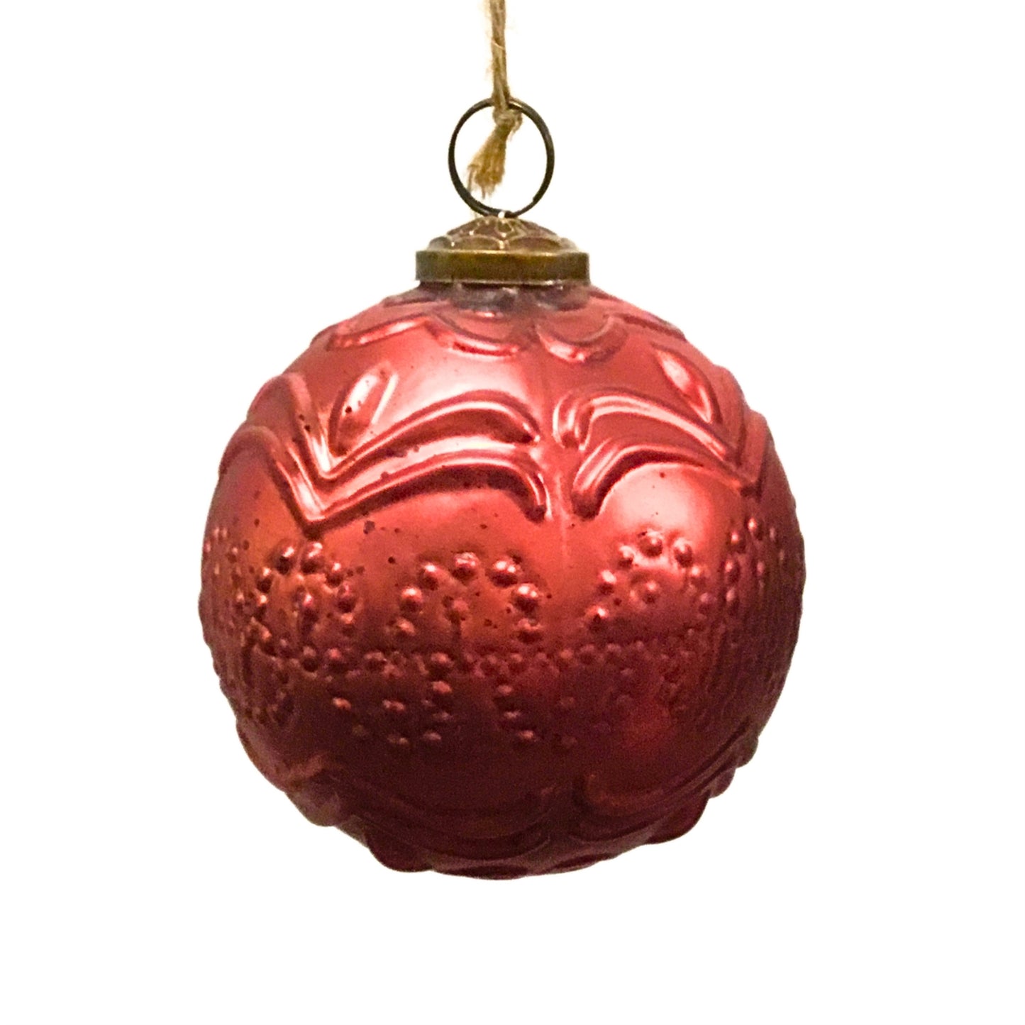 Mercury Glass Ornaments 4" (Assorted)- Burgundy | SB