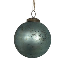 Load image into Gallery viewer, Mercury Glass Matte Finish Ball Ornament - 6&#39;&#39; Lt. Teal