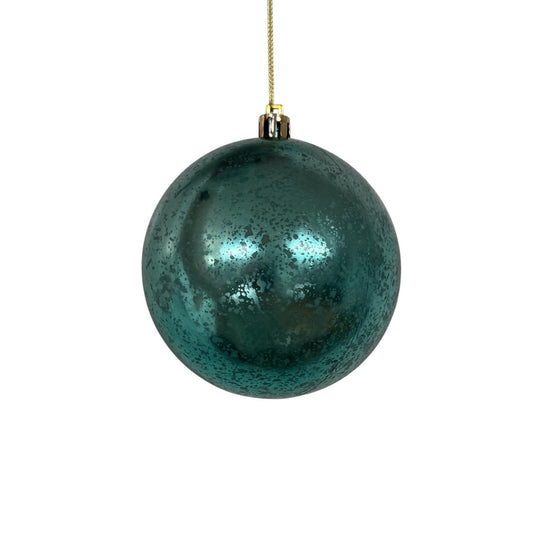 Plastic Mercury Shiny Ball Ornament 4" Classic Blue | LC