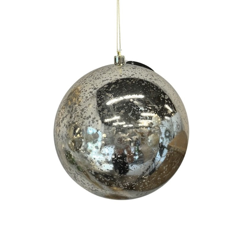 Plastic Mercury Shiny Ball Ornament 4”  Lt. Gold | LC