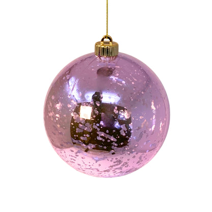 Plastic Mercury Shiny Ball Ornament 4" Pink | LC