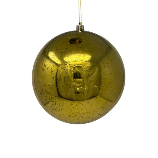 Plastic Mercury Shiny Ball Ornament 6”  Apple Green | LC
