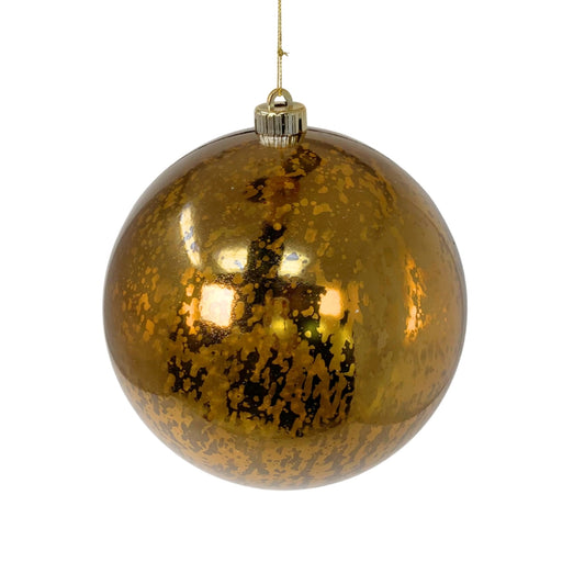 Plastic Mercury Shiny Ball Ornament 6" Chocolate | LC