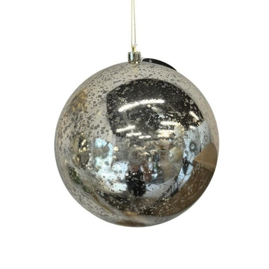 Plastic Mercury Shiny Ball Ornament 6" Light Gold | LC