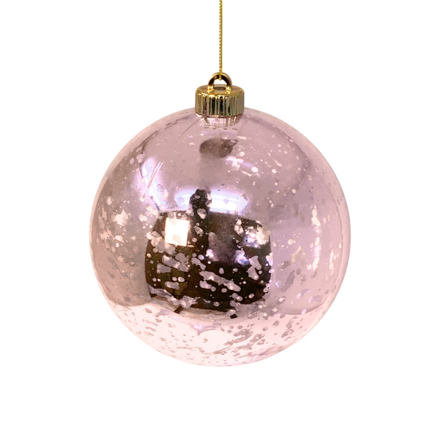 Plastic Mercury Shiny Ball Ornament 6" Pink | LC