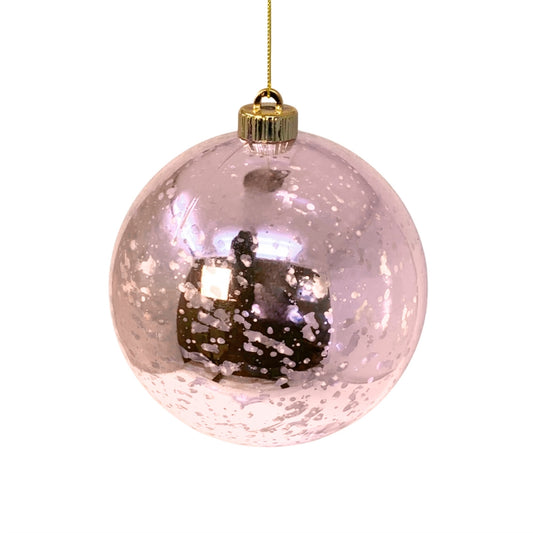 Plastic Mercury Shiny Ball Ornament 6" Pink | LC