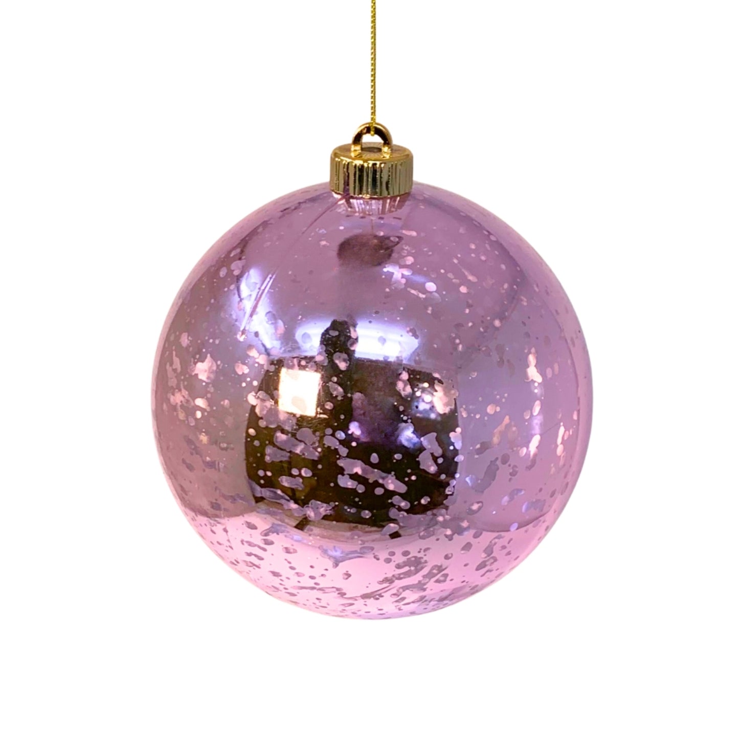 Plastic Mercury Shiny Ball Ornament 6" Pink | LC