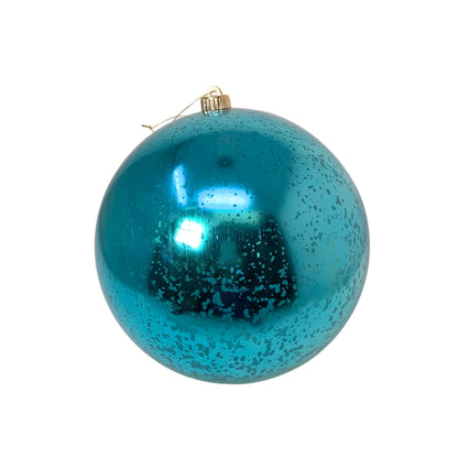 Plastic Mercury Shiny Ball Ornament 6" Teal | LC