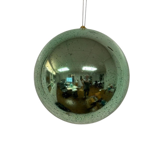 Plastic Mercury Shiny Ball Ornament 8" Aqua | LC