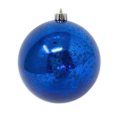 Plastic Mercury Shiny Ball Ornament 8” Classic Blue | LC