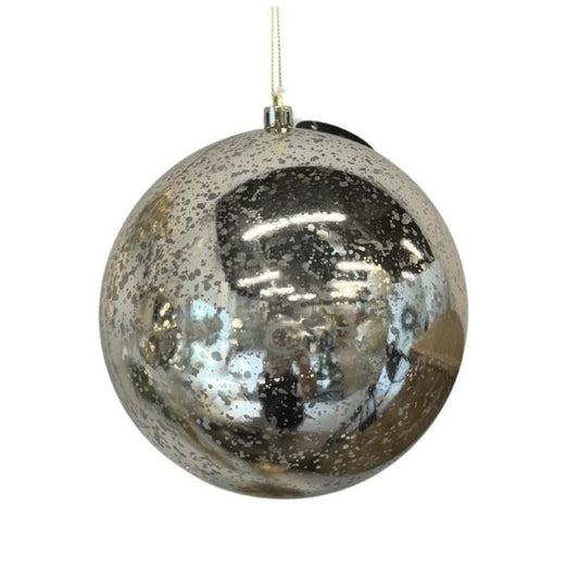 Plastic Mercury Shiny Ball Ornament 8" Light Gold | LC