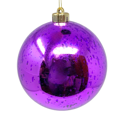 Plastic Mercury Shiny Ball Ornament 8” Purple | LC