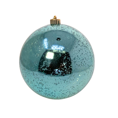 Plastic Mercury Shiny Ball Ornament 8" Seafoam | LC