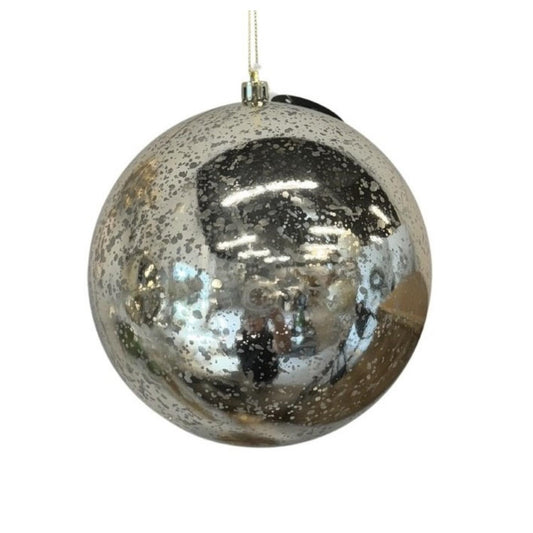 Plastic Mercury Shiny Ball Ornament 10" Light Gold | LC
