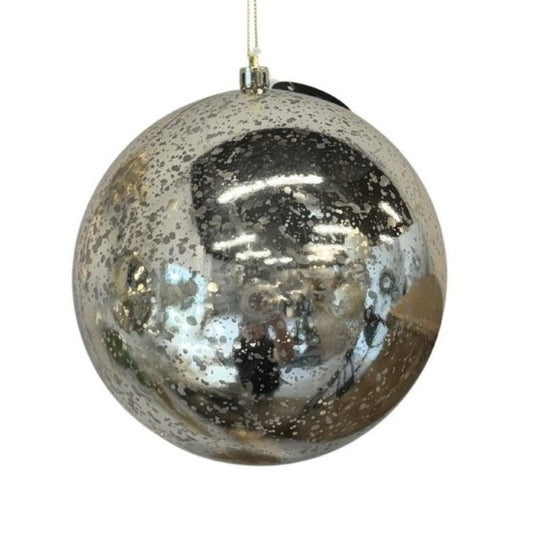 Plastic Mercury Shiny Ball Ornament 12" Light Gold | LC