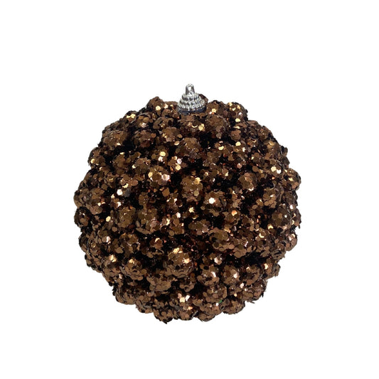 Sequin Berry Ball Ornament 5" - Brown | KS