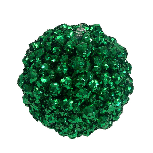 Sequin Berry Ball Ornament 5" - Emerald | KS