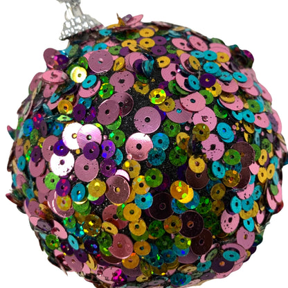 Radiant Multi Sequin Ball Ornament 3.5” | YI