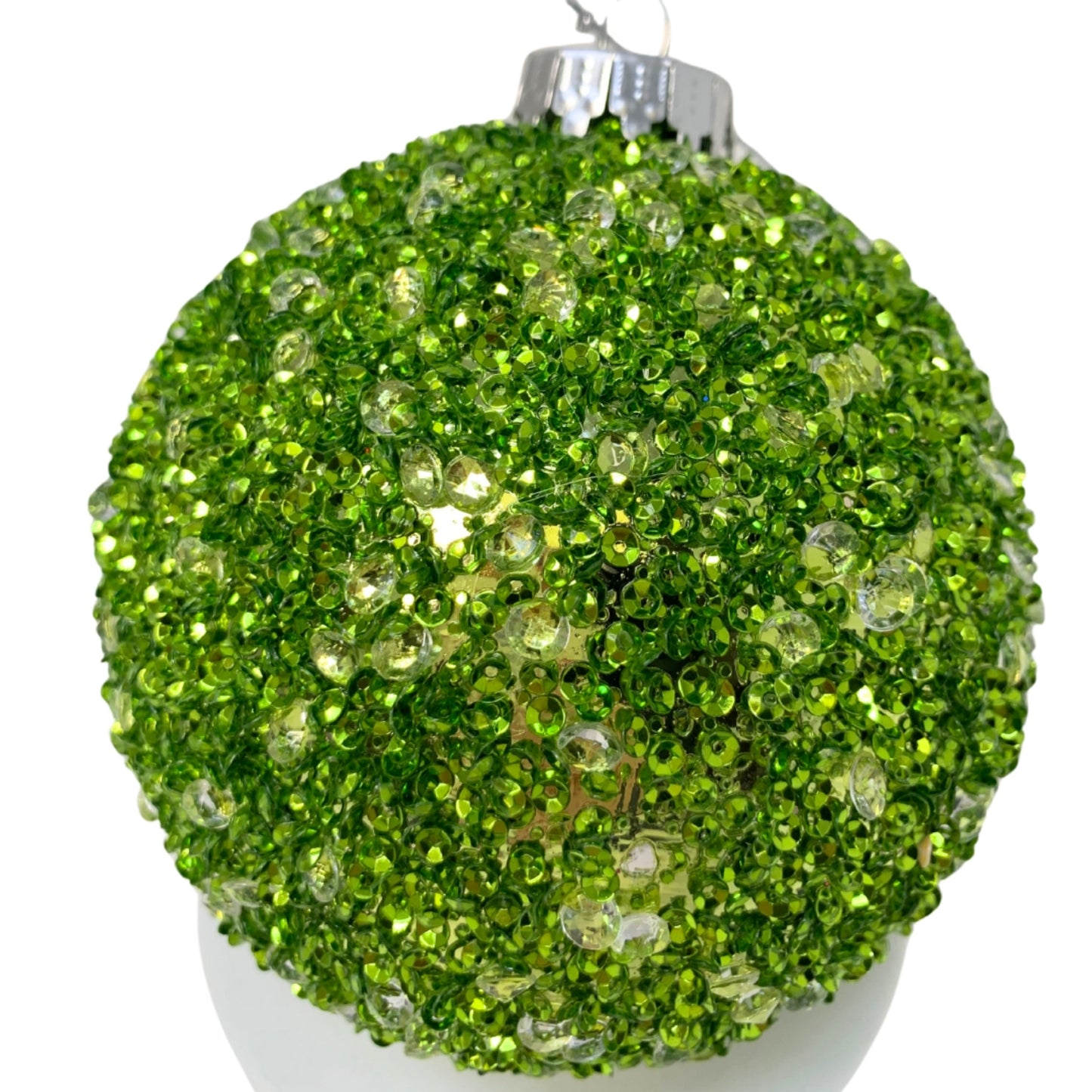 VP Diamond Sequin Bead Ball Ornament - Lime | YK