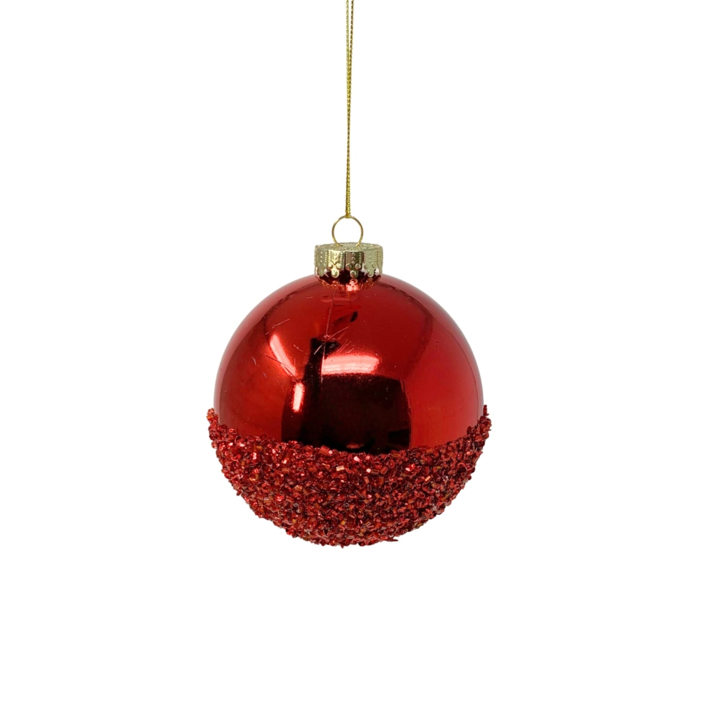 VP Half the Fun Christmas Ball Ornament - 4” - Red | YK