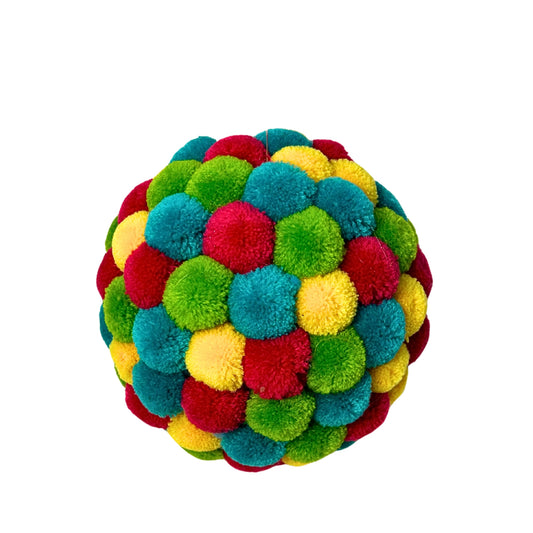 Colorful Mini Pom Pom Ball Ornament 6" |KS